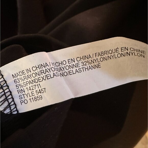 Eloquii Black Ruffled Cold-Shoulder Long Sleeve Dress Size 24 - Picture 7 of 10